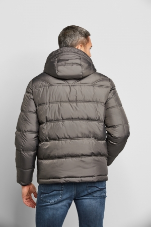 Comfort jacket met kap 250 grau