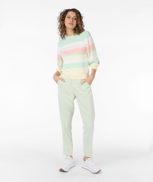 Sweater stripes Pistache 357