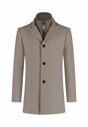 Coat plain uni 1600 beige uni