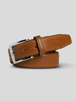 Stretch leather belt 45 Tan