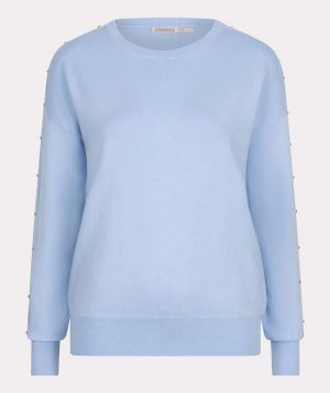 Sweater oversized basic knit skye blue