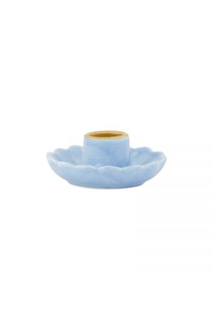 Kandelaar keramiek bloem blauw 2000 blauw