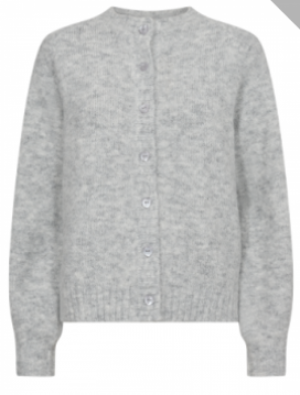 FQLouisa-Cardigan Light grey mel