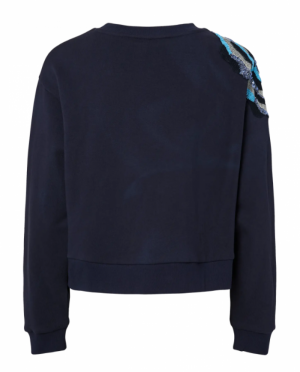 YASBLUGA LS EMBELLISHED SWEAT 190953001 Navy