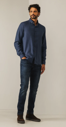 Katoen double face 5900 donkerblau