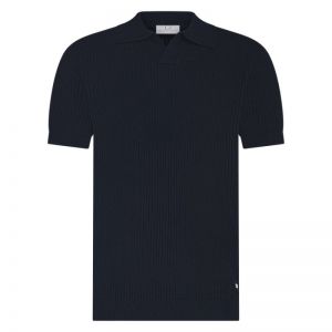 RICHARD knitted polo SS halfzi 4001 Navy
