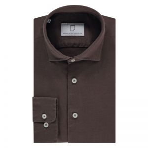 AVENUE LI-CO WS plain shirt LS 2004 Dark brown