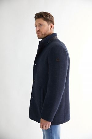 Wooddown wool coat 799 Navy
