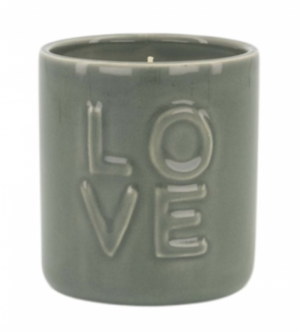 geurkaars keramiek love 4001 donkergroe