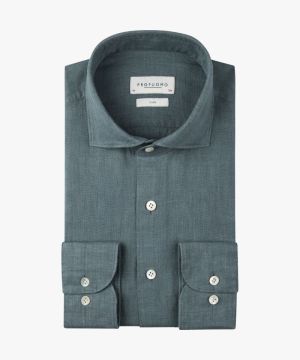 Shirt cutaway Grey blue