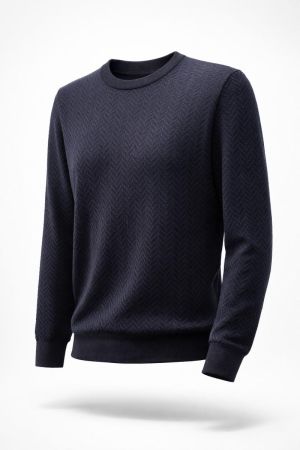 Morgan Fishbone structure Navy 4001