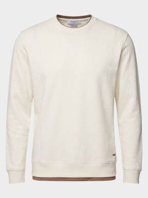 Sweatshirt met contrast inzet latte