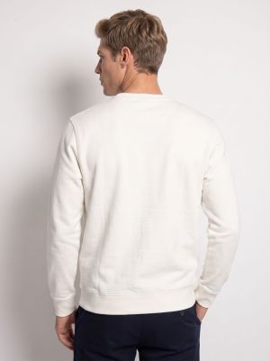 Sweatshirt met contrast inzet latte