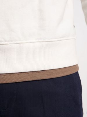 Sweatshirt met contrast inzet latte