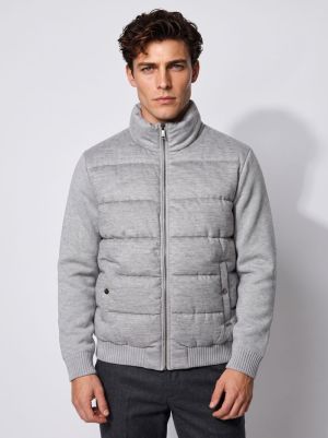 Bomberjack wool-look  grigio melange
