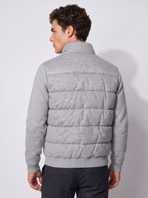 Bomberjack wool-look  grigio melange
