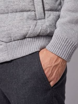 Bomberjack wool-look  grigio melange