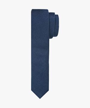 Skinny silk tie - 5cm breed Navy