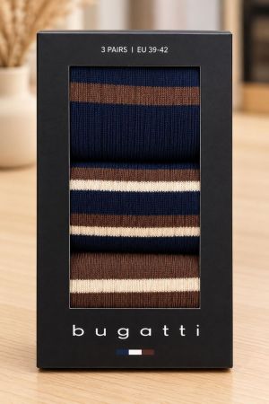 Geschenkbox stripes 3 paar 545 navy