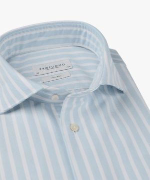 Blue oxford stripe Cutaway Blue