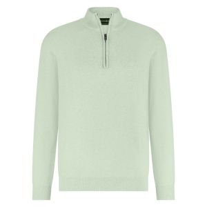 Hince halfzip flat knit 3038 Pale green