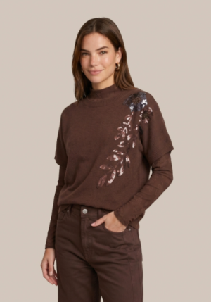 Victoria knit pullover 522 Mocha brown