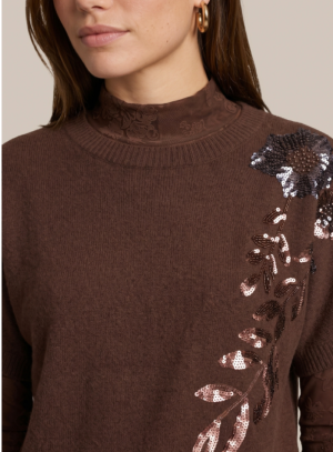 Victoria knit pullover 522 Mocha brown