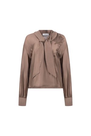 Angie Blouse Tie taupe 60